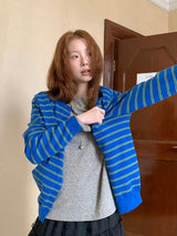 Y2K Striped Cardigan