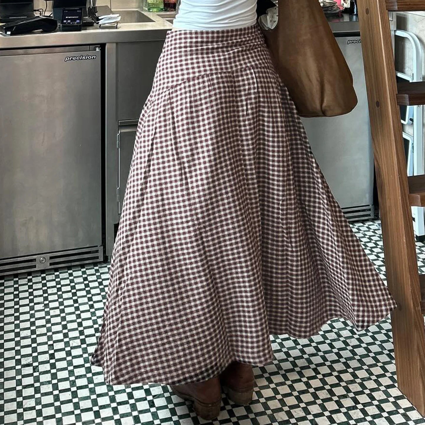 , Y2K skirt styled with a crop top