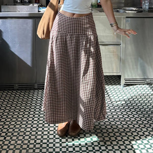 , Y2K skirt styled with a crop top
