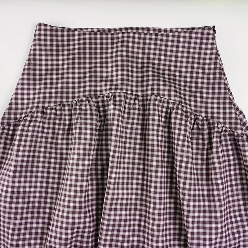 , Y2K skirt styled with a crop top