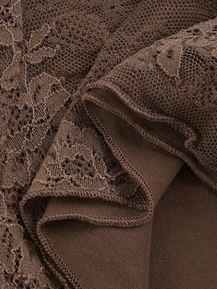 Y2K Vintage Lace Top with lace trim, Y2K tube top styled with low rise bottoms