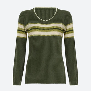 Y2K Vintage Striped Sweater