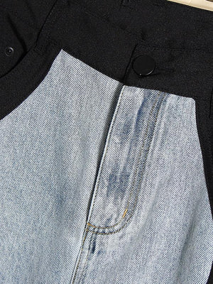 Y2K Wave Panel Jeans-MAUV STUDIO