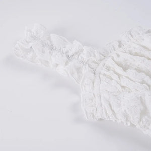 Y2K White Lace Mini Dress view 7 | MAUVSTUDIO®