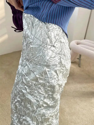 , Y2K skirt styled with a crop top
