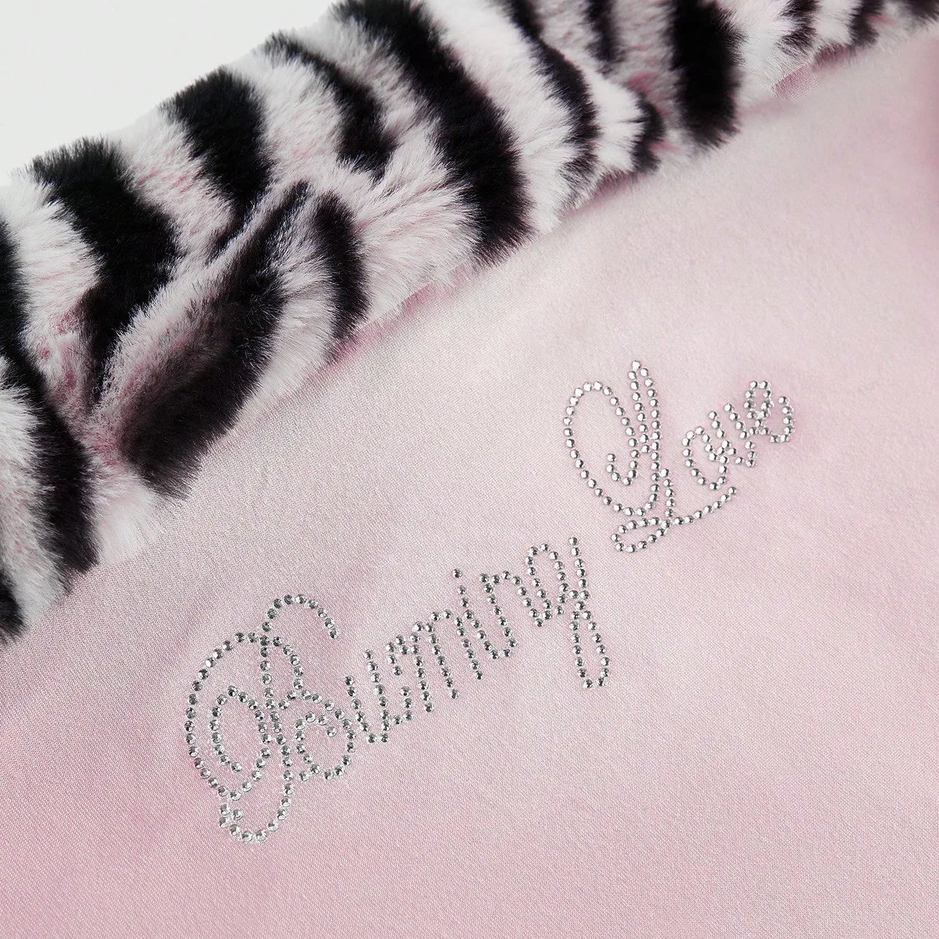 Y2K Zebra Tube Top with cropped cut, Y2K tube top styled with low rise bottoms