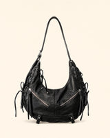 Y2K Punk Strappy PU Leather Underarm Bag