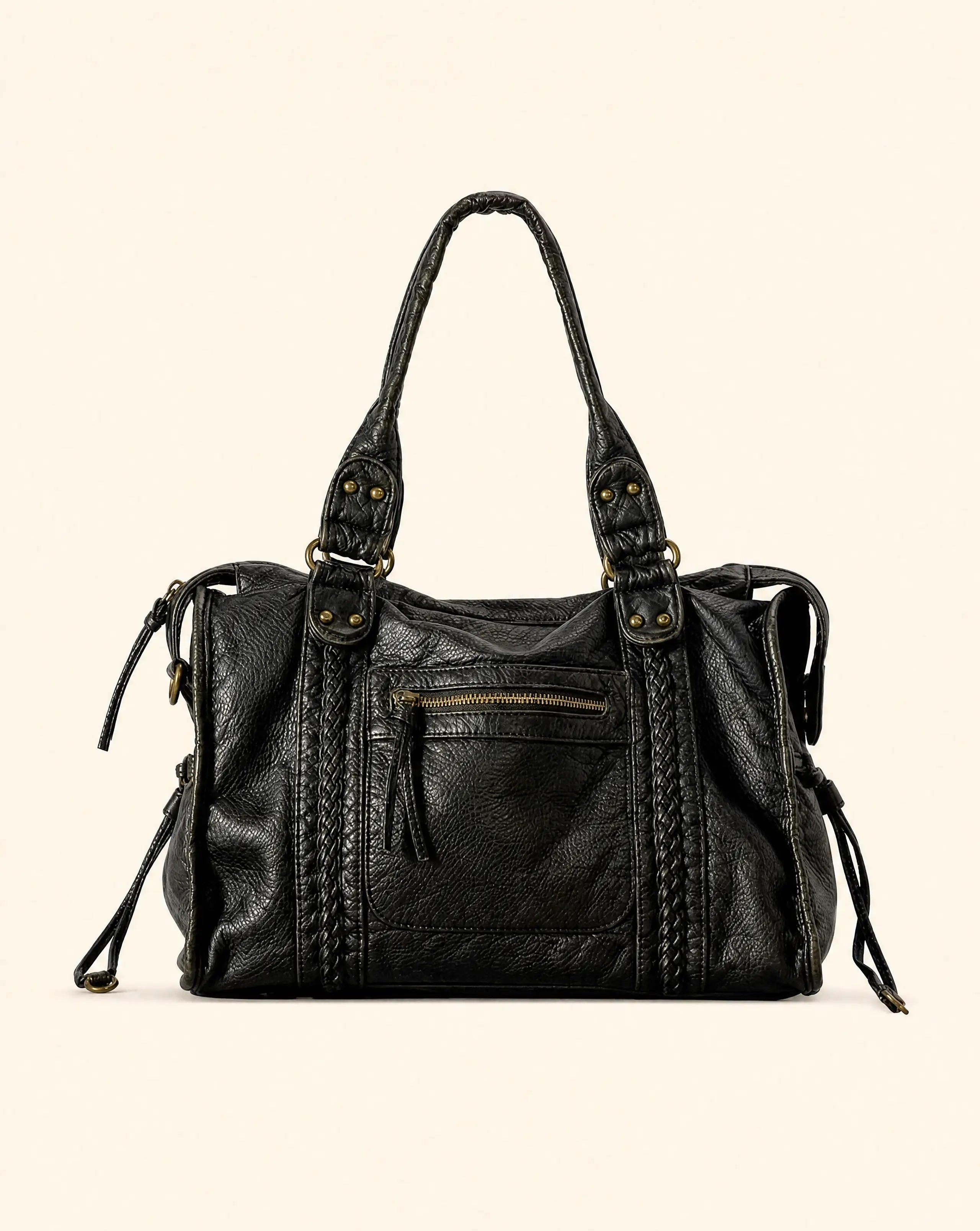 Y2K Retro Moto Shoulder Bag Faux Leather