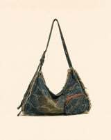 Y2K Star Rivet Denim Hobo Shoulder Bag
