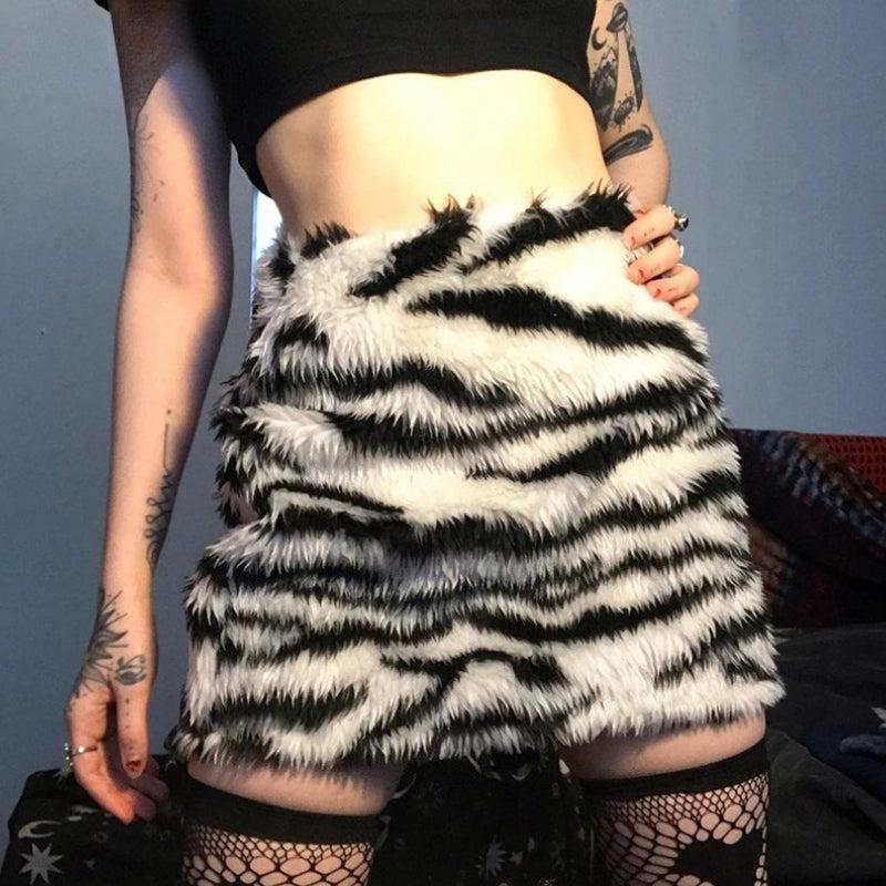, Y2K skirt styled with a crop top
