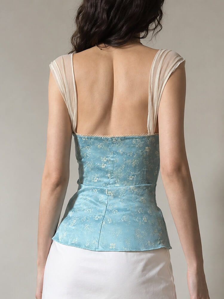 Coquette Ribbon Top with lace trim, Y2K tube top styled with low rise bottoms