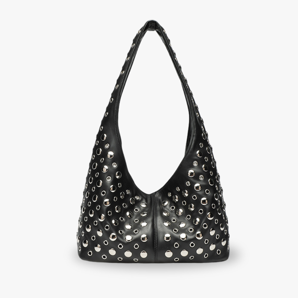 Melya | Borsa hobo con borchie argentate