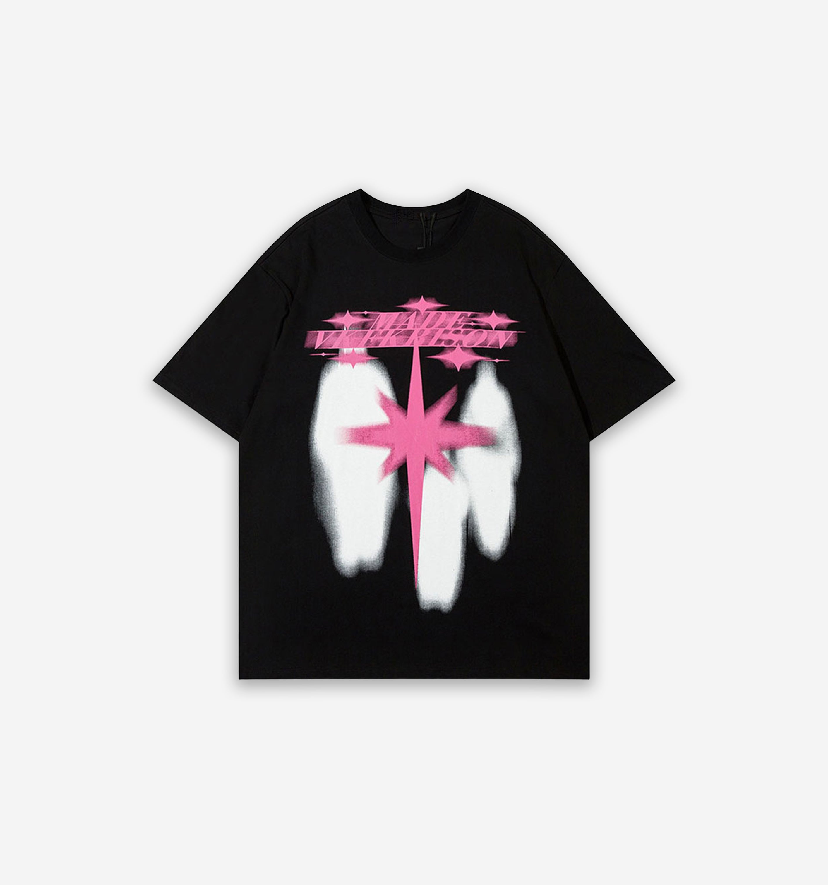 Y2K Flare OVERSIZE Graphic T-Shirt-Tee-Black-S-MAUV STUDIO®